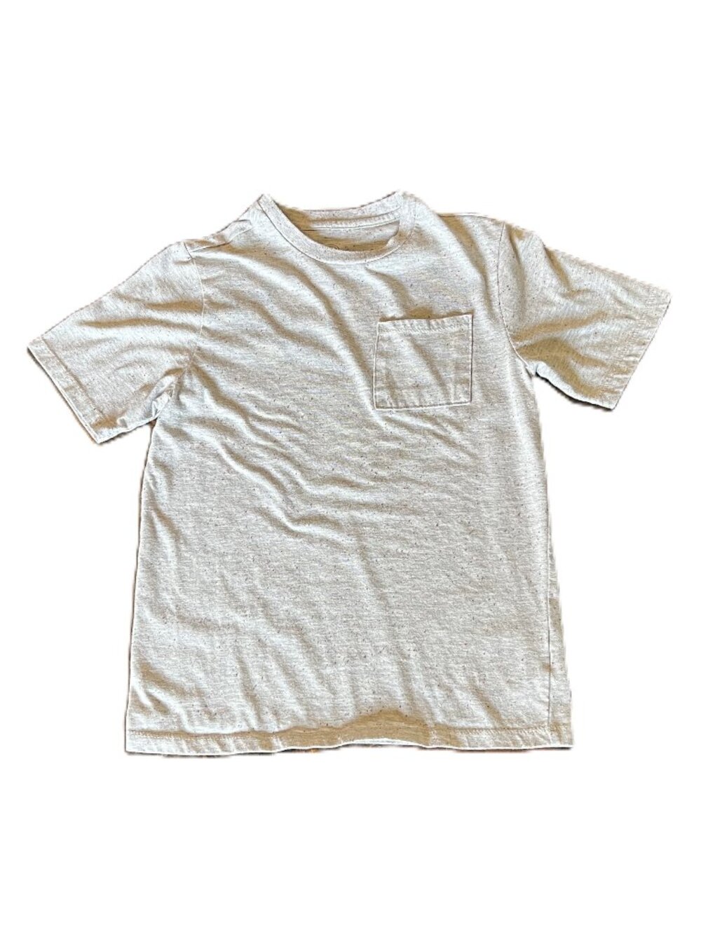 Kids Wonder Nation Speckled Gray Short Sleeve T-Shirt w/Pocket, Size L/G (10-12)
